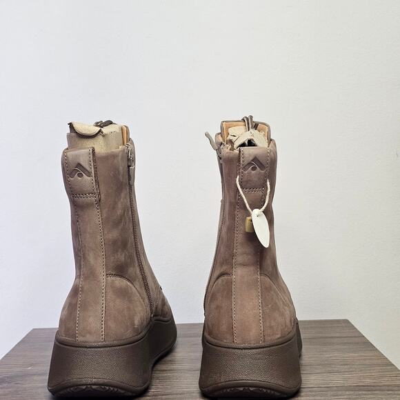 Fitflop  F-Mode Nubuck Lace Flatform Ankle Boots Size 9 Minky Grey NWT - Picture 7 of 8